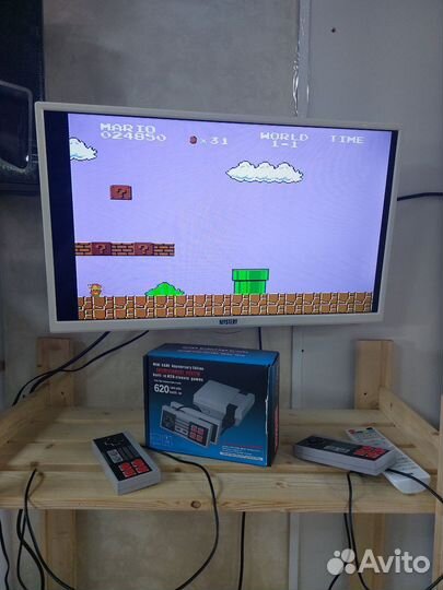 Ретро игровая приставка Dendy со встроенными играм