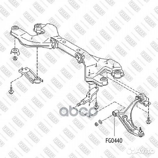 С-б.пер.рычага nissan primera 01 FG0440 fixar