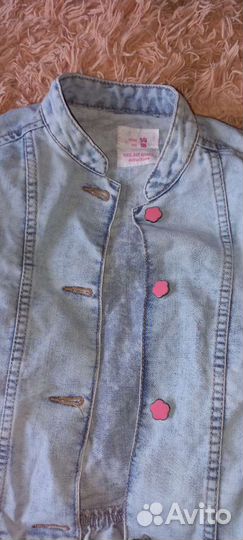 Джинсовка для девочки, рост 110-116