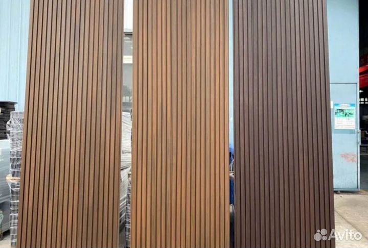 Фасадные реечные панели из дпк 3Д