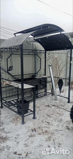 Мангал с крышей