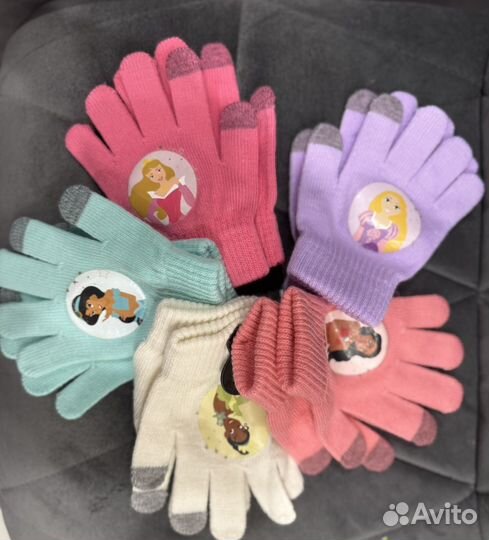 Перчатки принцессы для девочки 3-5 лет george
