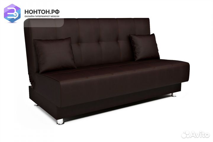 Диван книжка Мария экокожа коричневая