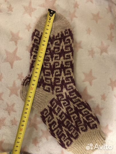 Носки жаккард ручной вязки