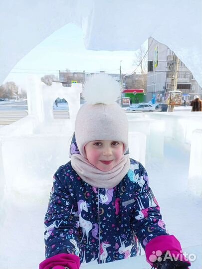 Зимний комплект шапка+снуд