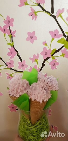 Цветы из зефира