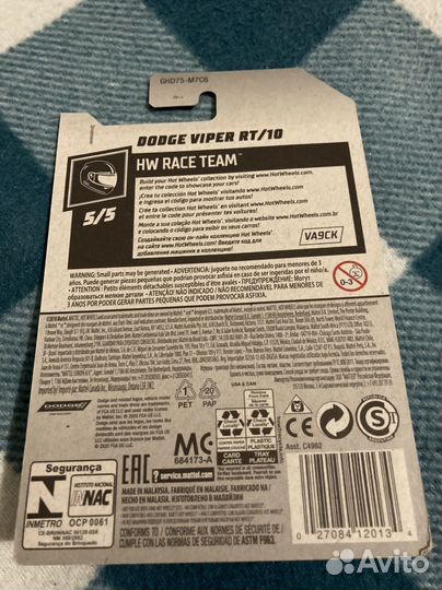 Hot wheels dodge viper rt/10 TH 2018