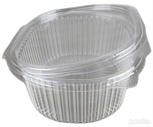 Пластиковые контейнеры с крышкой 500 мл овальные