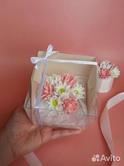 Подарок женщине, мыло ручной работы, бонбоньерка