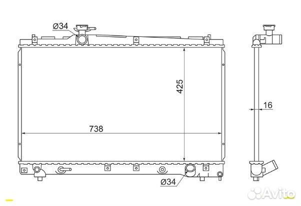 Радиатор двигателя Toyota Ipsum ACM21W 2AZ-FE