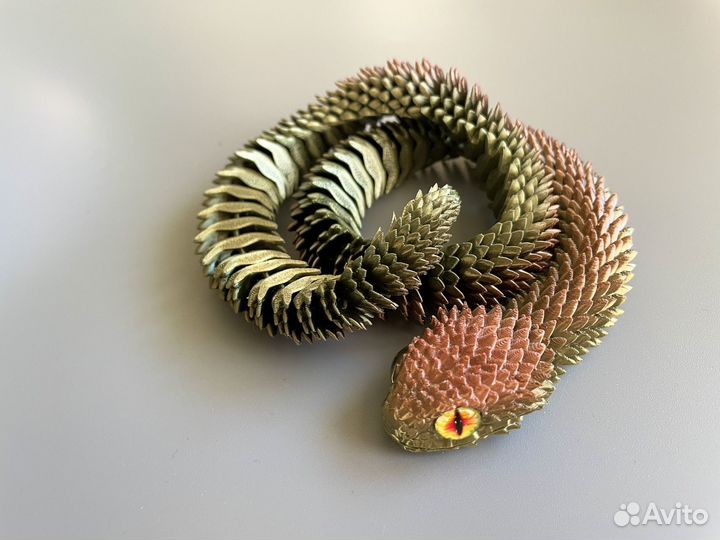 Фигурка подвижная змея игрушка новая