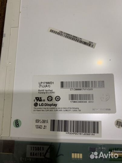 Матрица 17.3 40pin HD+ lvds