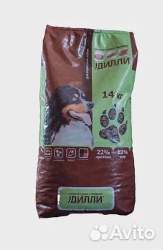 Сухой корм для собак, Дилли 14 кг