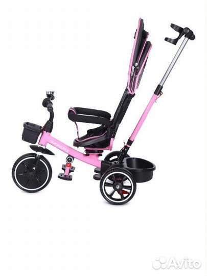 Велосипед трёхколёсный с тентом и ручкой