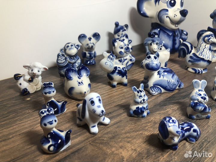 Фигурки гжель статуэтки