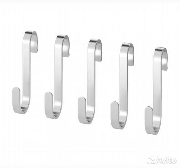 Крючки для рейлинга 5шт сталь kungsfors икеа