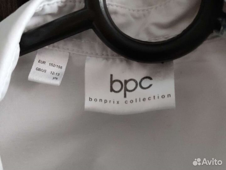 Рубашка белая для мальчика 148