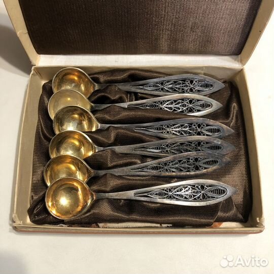 Набор чайных ложек мельхиор СССР