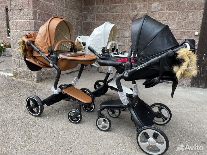 Коляска 2 в 1 эко кожа