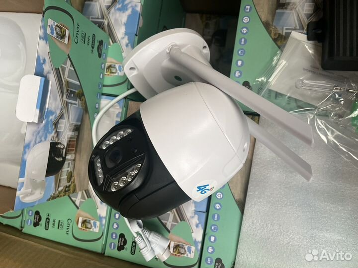 Камера видеонаблюдения wifi 4g с sim 5мп автх204g