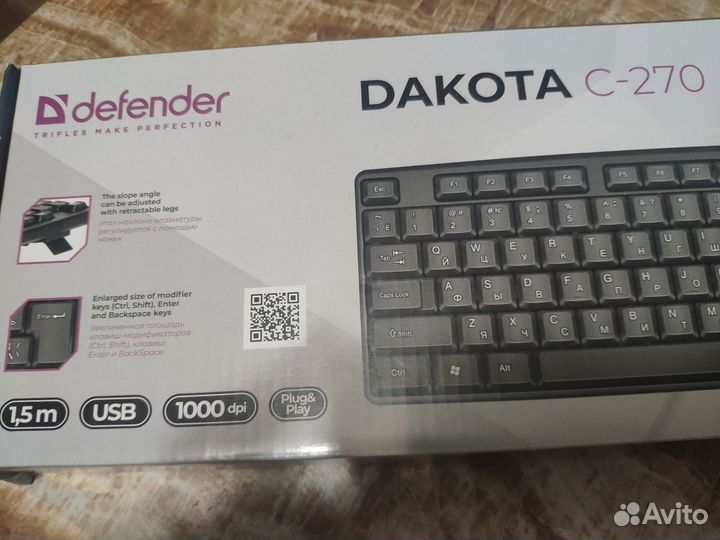 Комплект клавиатура + мышь Defender Dakota C-270