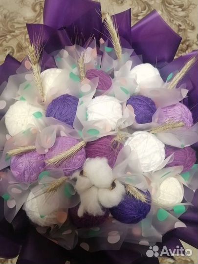 Букет из пряжи