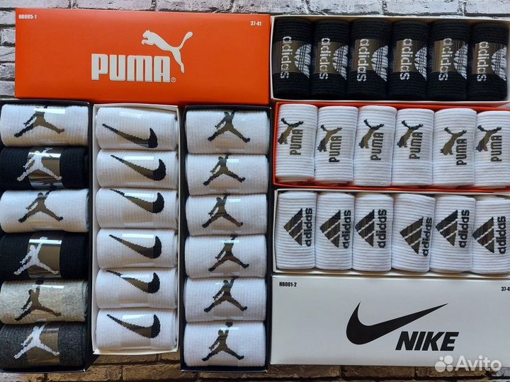 Носки Nike Adidas Reebok Puma