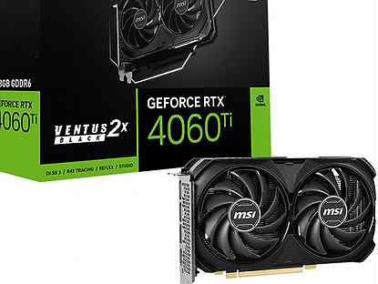 Видеокарта MSI GeForce RTX 4060 Ti ventus 2X black OC GeForce RTX 4060 Ti ventus 2X black 8G OC