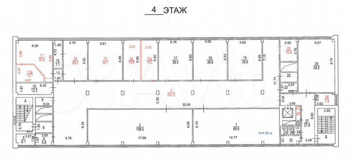 Продажа ПСН 4 661.9 м² в административном здании Б