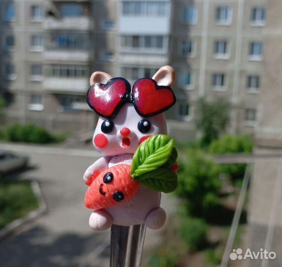 Детская ложка с декором Зайка