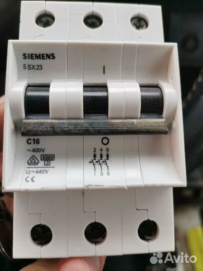 Автоматический выключатель siemens 3п 16а