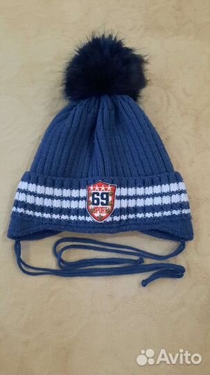 Шапка для мальчика зимняя 4-5 лет
