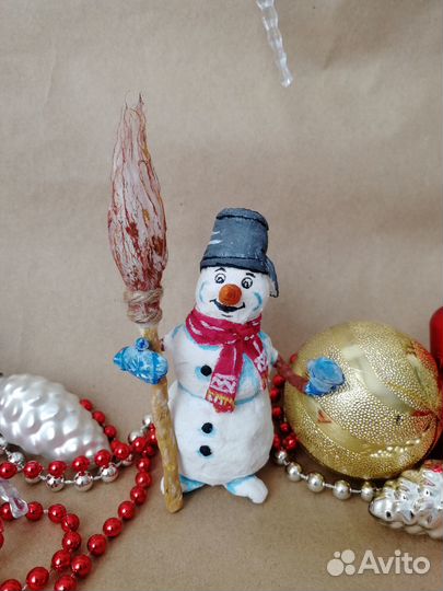 Ватные елочные игрушки