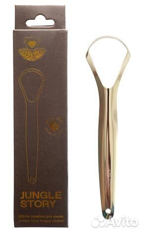Скребок для языка из медицинской стали Golden Jun