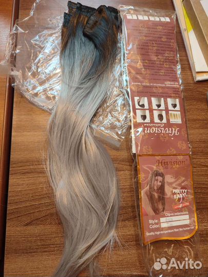 Волосы на заколках искусственные