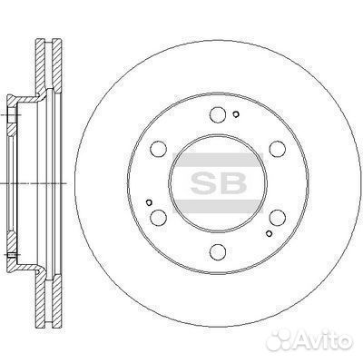 Диск тормозной передний ssangyong rexton 2.9/2.9td