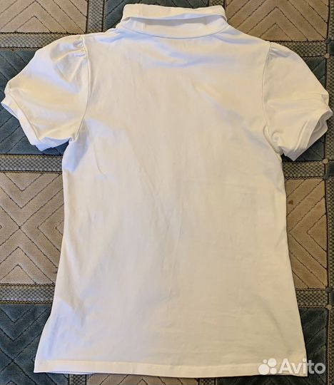 Блуза школьная со стразами для девочки 10 лет