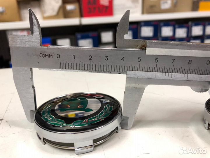 Колпачок диска Skoda Зеленый 60мм