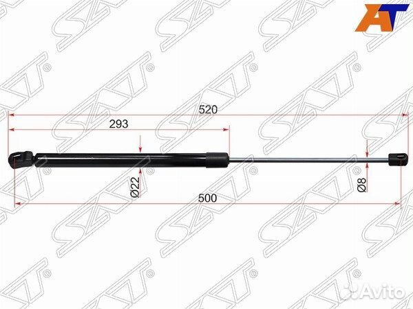 Амортизатор крышки багажника audi Q7 05-15, audi Q