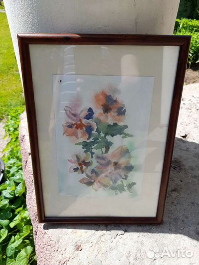 Картина акварель Цветы
