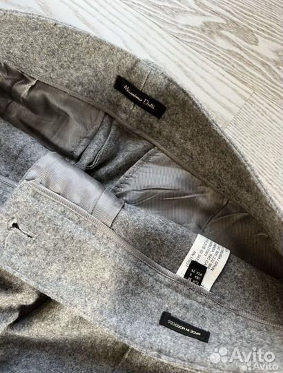 Брюки из фланели massimo dutti eur 38 джинсы zara