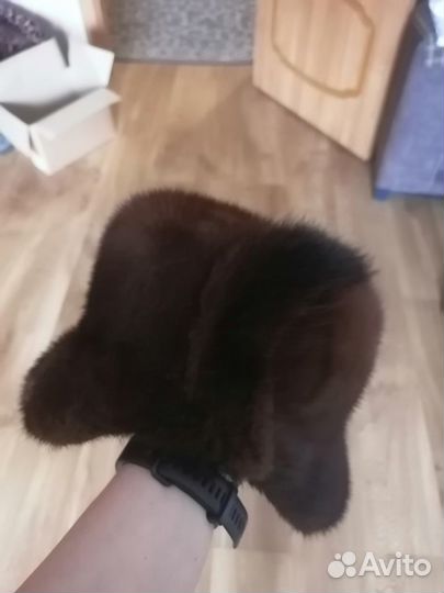 Норковый берет мягкий