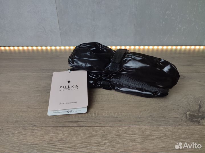 Варежки Pulka Чёрный глянец
