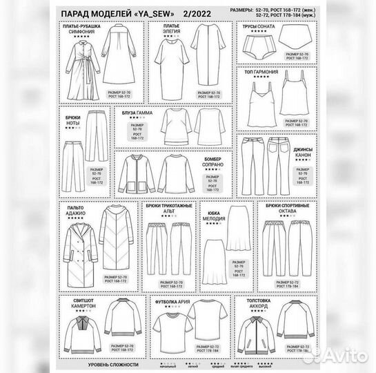 Ya Sew 2/2022 size+. Журнал с выкройками