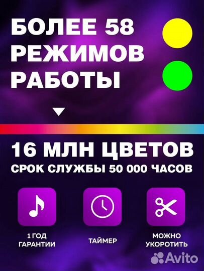 Лента светодиодная 10 метров RGB LED с пультом