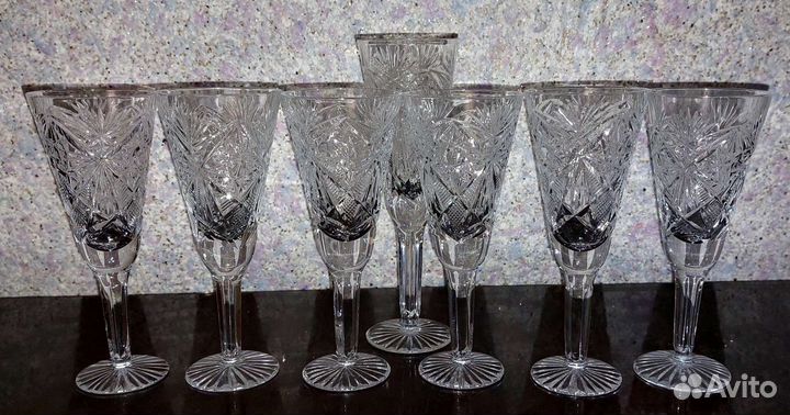 Фужеры хрустальные СССР