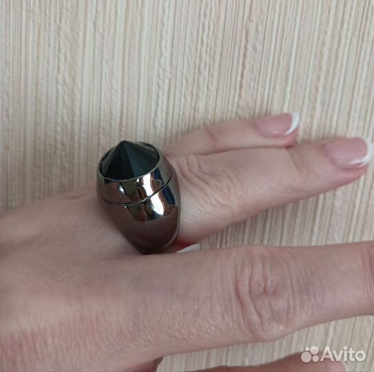 Кольцо Черный кристалл