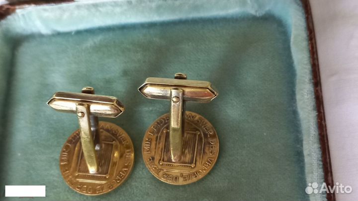 Старинные великолепные запонки золото дубле 500