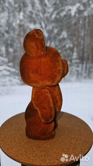 Олимпийский мишка СССР винтаж флок