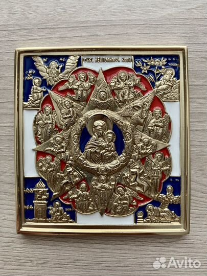 Икона медная Неопалимая Купина копия